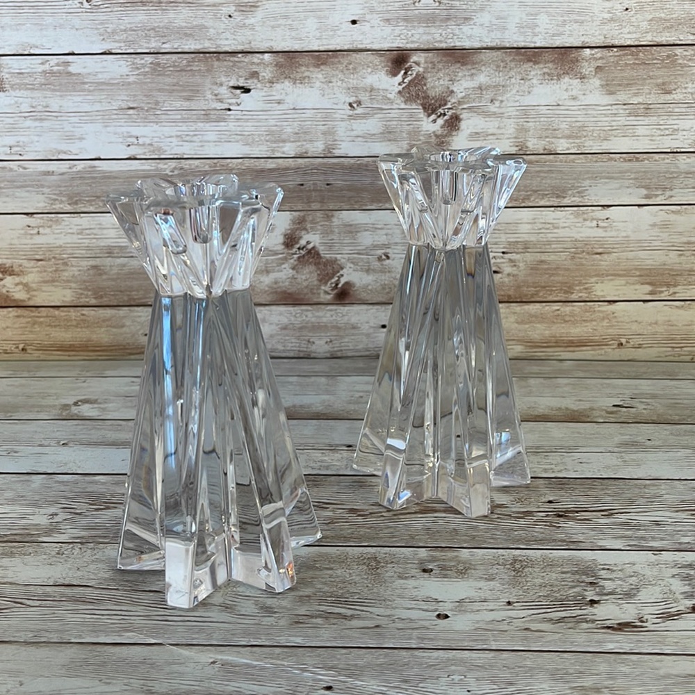 Crystal candle stick holders - Picture 2 of 6